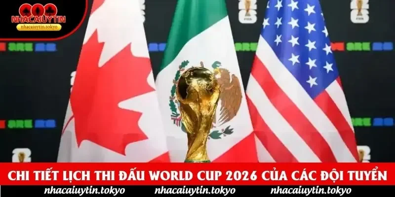 Chi tiết Lịch thi đấu World Cup 2026  của các đội tuyển
